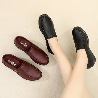Chaussures compensées confortables pour femmes GKTINOO en cuir de qualité supérieure