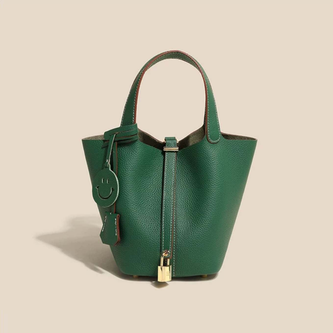Sac seau Camille en cuir de vachette pleine fleur