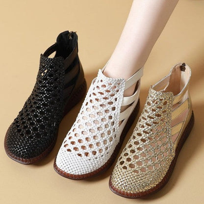 Bottine sandale RAFEZZI Cléopâtre - Confortable et élégante (Cuir véritable)