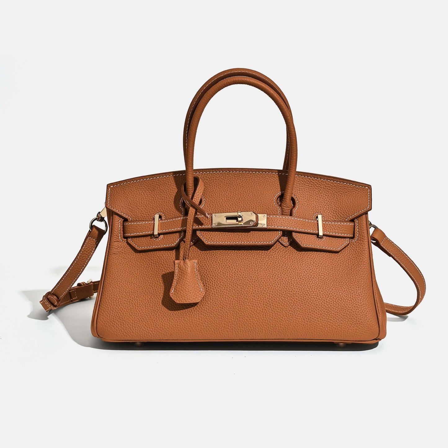 Sac bandoulière Jane 29 cm – Sac structuré en cuir grainé véritable