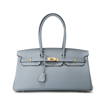 Sac baguette Jane – 40 cm en cuir véritable grainé 