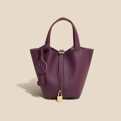 Sac seau Camille en cuir de vachette pleine fleur