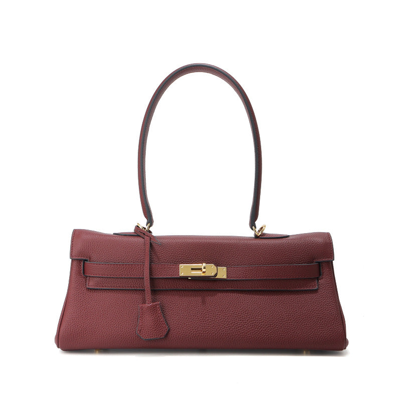 Sac bandoulière Grace 35 – Sac structuré en cuir grainé véritable