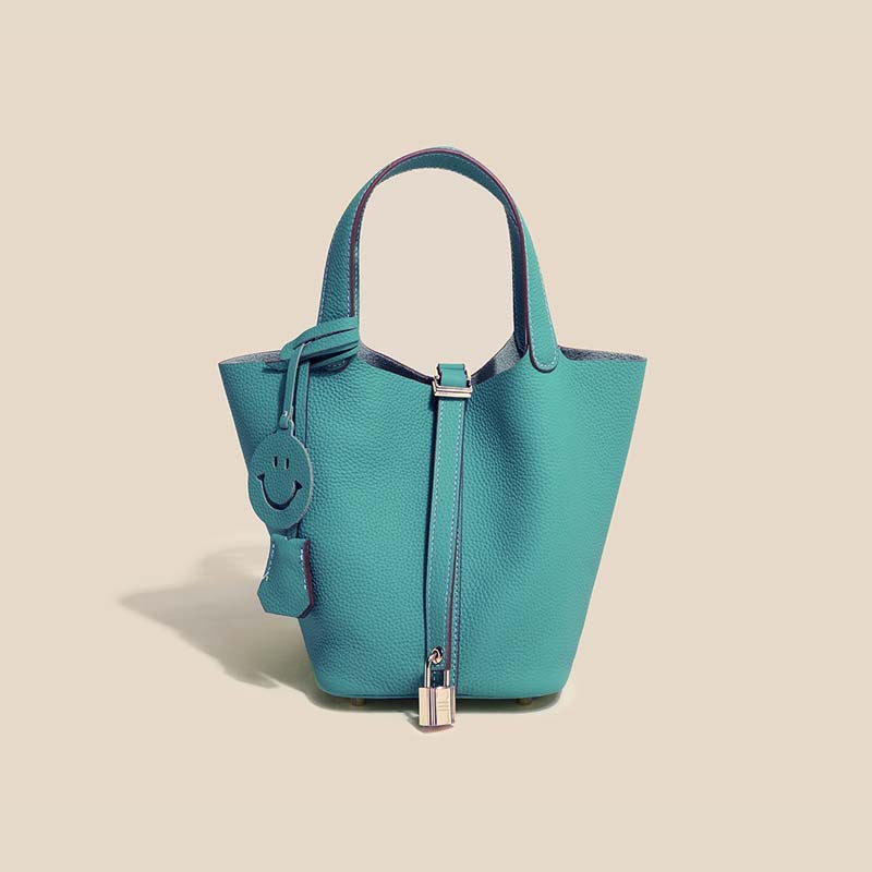 Sac seau Camille en cuir de vachette pleine fleur