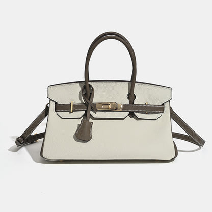 Sac bandoulière Jane 29 cm – Sac structuré en cuir grainé véritable