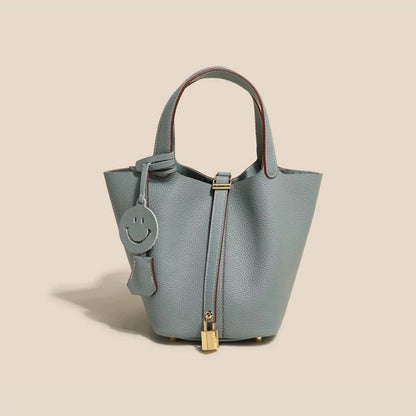 Sac seau Camille en cuir de vachette pleine fleur