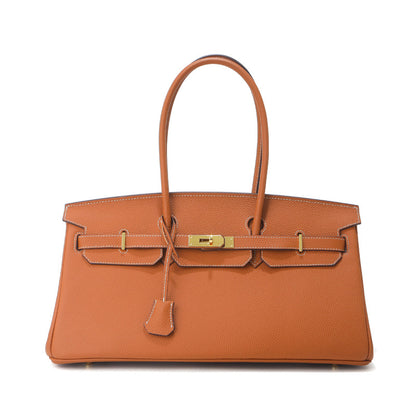 Sac baguette Jane – 40 cm en cuir véritable grainé 