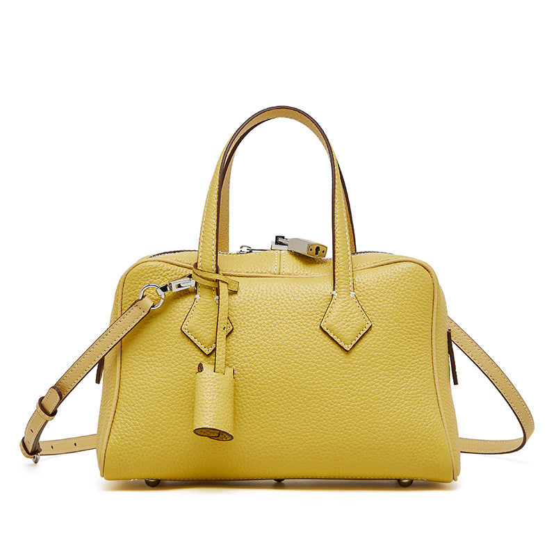 Sac Victoria en cuir véritable grainé