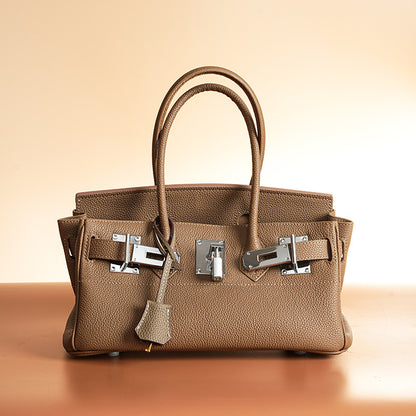 Jane Shoulder – Bolsa Estruturada em Couro Genuíno Pebbled