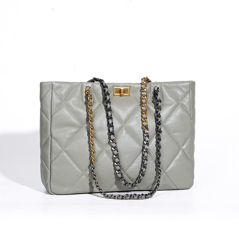 Aurora Chain Tote – Bolsa em Couro Genuíno