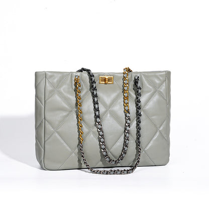 Aurora Chain Tote – Bolsa em Couro Genuíno