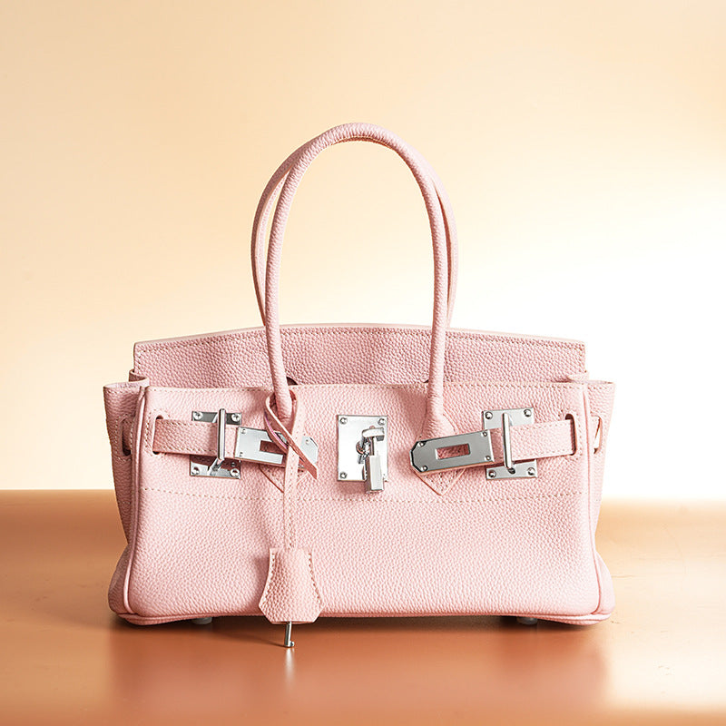 Jane Shoulder – Bolsa Estruturada em Couro Genuíno Pebbled