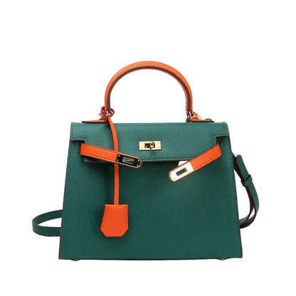 Grace Duo – Bolsa em Couro Genuíno Estilo Epsom 25 CM
