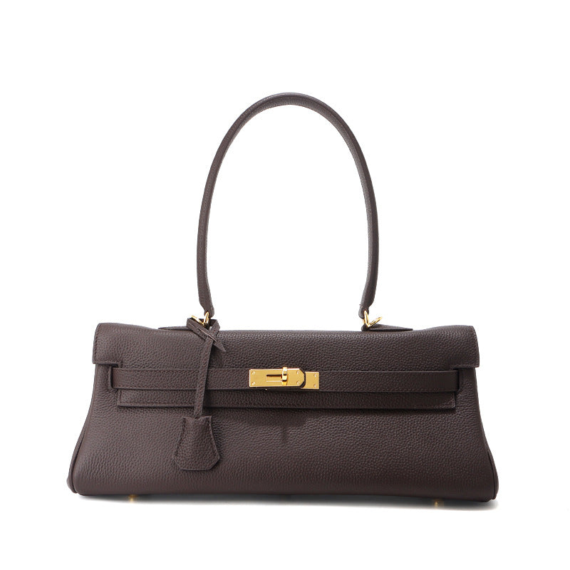 Sac bandoulière Grace 35 – Sac structuré en cuir grainé véritable