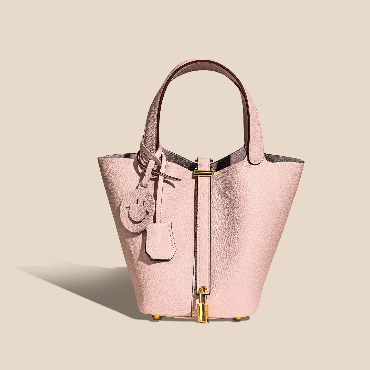Sac seau Camille en cuir de vachette pleine fleur