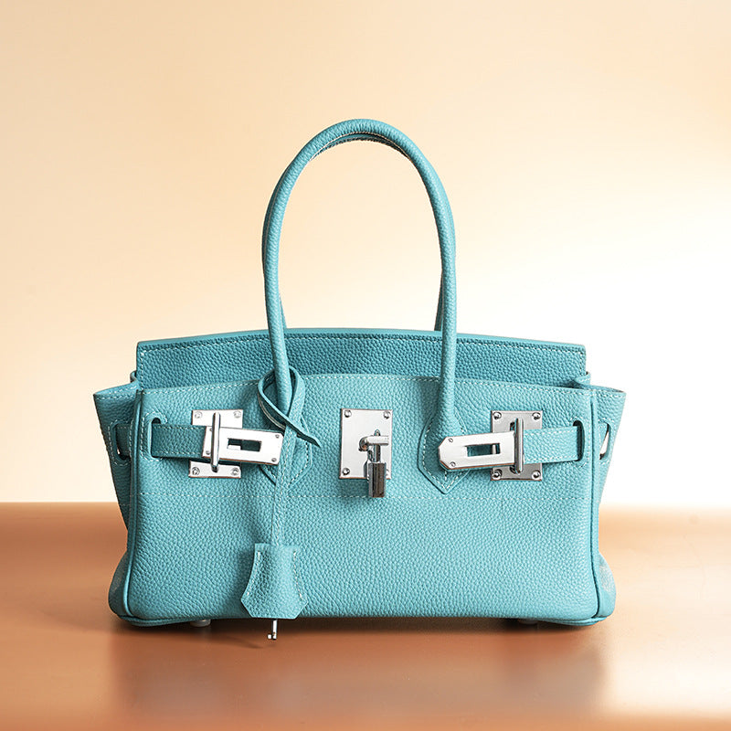 Jane Shoulder – Bolsa Estruturada em Couro Genuíno Pebbled