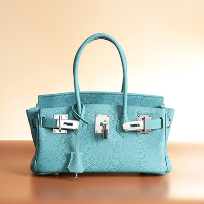 Jane Shoulder – Bolsa Estruturada em Couro Genuíno Pebbled