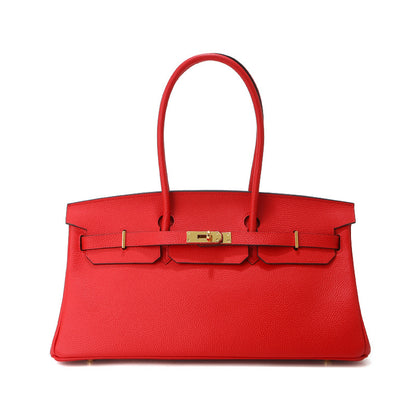 Sac baguette Jane – 40 cm en cuir véritable grainé 