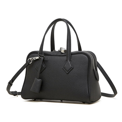 Sac Victoria en cuir véritable grainé