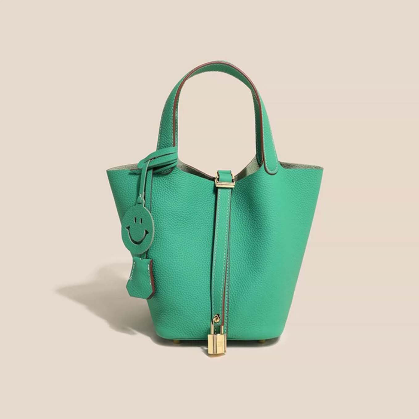 Sac seau Camille en cuir de vachette pleine fleur