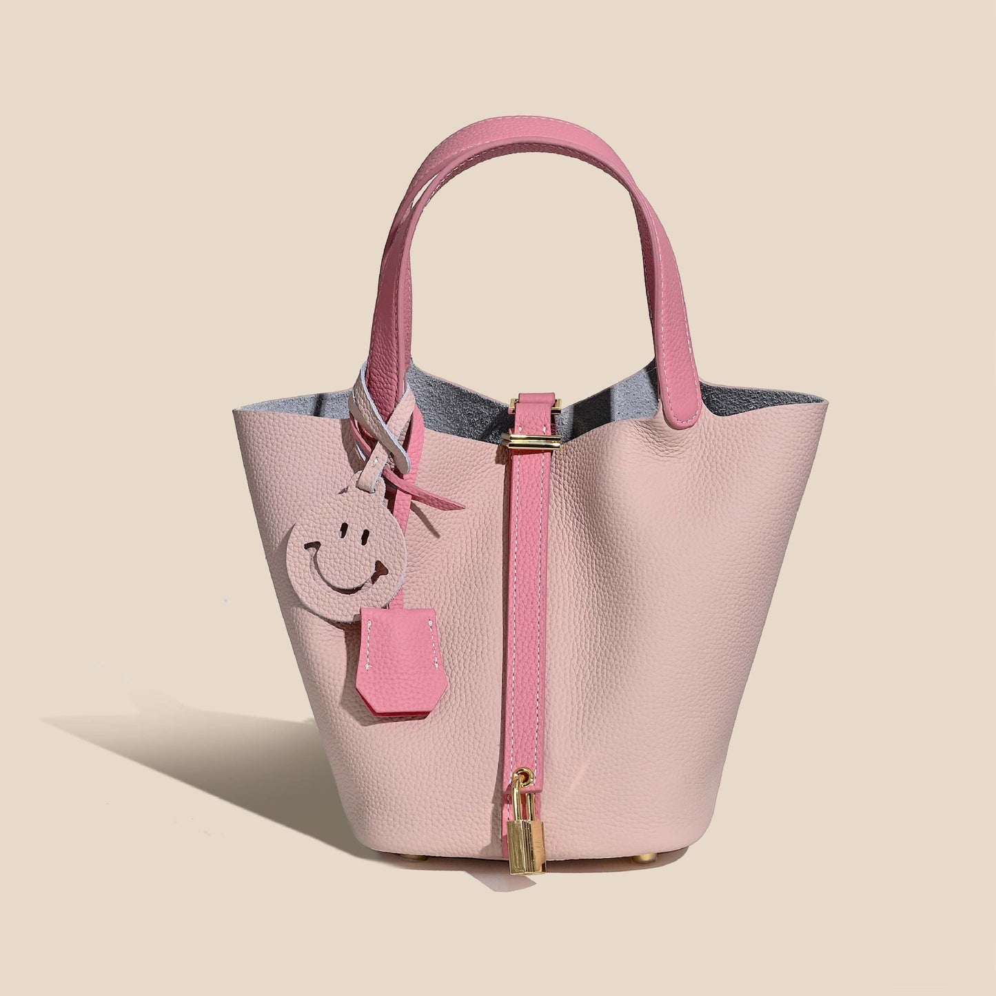 Sac seau Camille en cuir de vachette pleine fleur