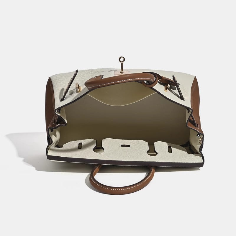 Sac bandoulière Jane 29 cm – Sac structuré en cuir grainé véritable
