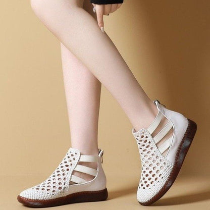 Bottine sandale RAFEZZI Cléopâtre - Confortable et élégante (Cuir véritable)