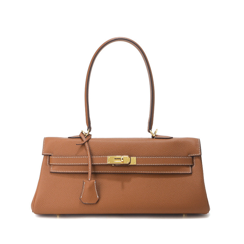 Sac bandoulière Grace 35 – Sac structuré en cuir grainé véritable