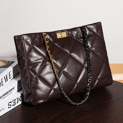 Aurora Chain Tote – Bolsa em Couro Genuíno