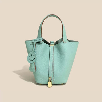 Sac seau Camille en cuir de vachette pleine fleur