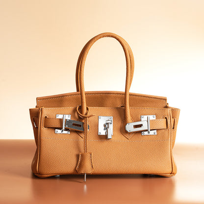 Jane Shoulder – Bolsa Estruturada em Couro Genuíno Pebbled