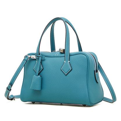 Sac Victoria en cuir véritable grainé