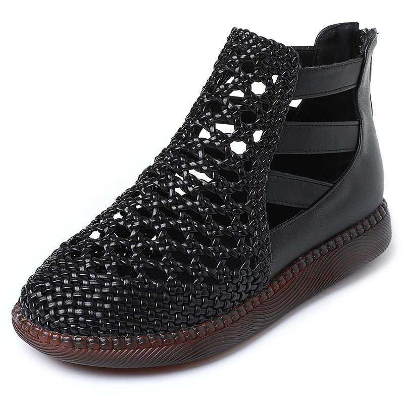 Bottine sandale RAFEZZI Cléopâtre - Confortable et élégante (Cuir véritable)