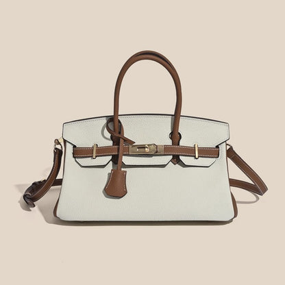 Sac bandoulière Jane 29 cm – Sac structuré en cuir grainé véritable