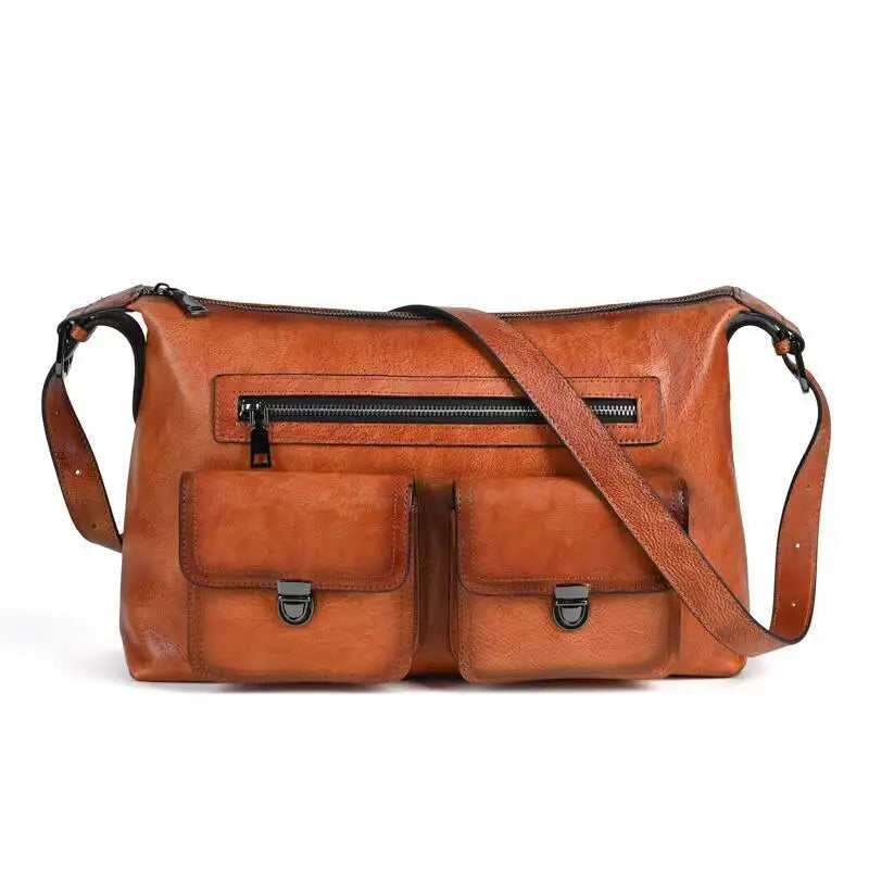Sac Alba Vintage – Fabriqué en cuir véritable peint à la main