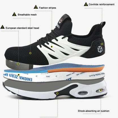 ComfortGuard Pro – Sapatos de Segurança S1P Leves e Respiráveis