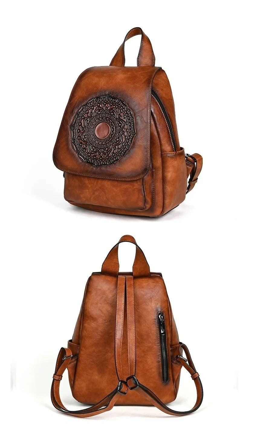 Sac à dos géométrique vintage Laura – Design élégant et de haute qualité