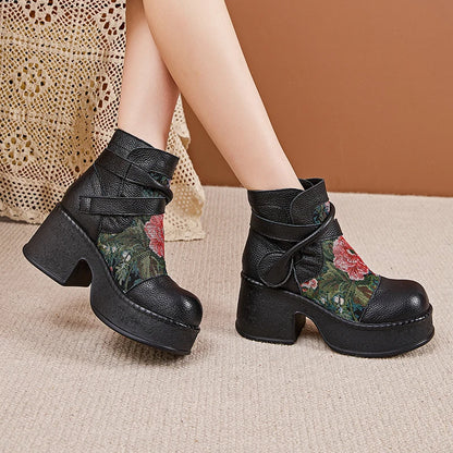 Bottes de moto pour femmes GKTINOO en cuir véritable avec fermeture éclair
