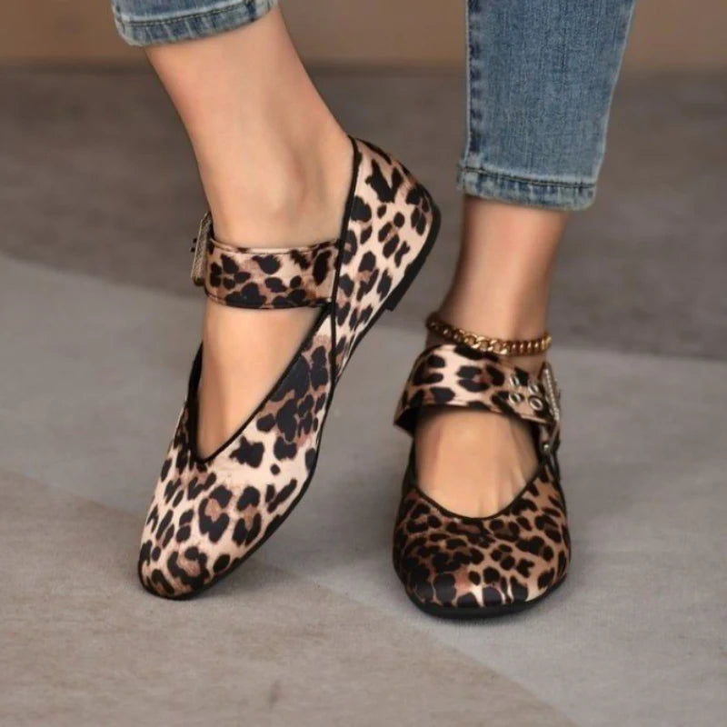 Léopard - Chaussure plate confortable