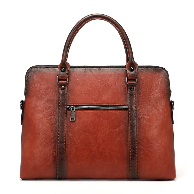 Mala Executiva Helena Vintage – Em Couro Natural Premium