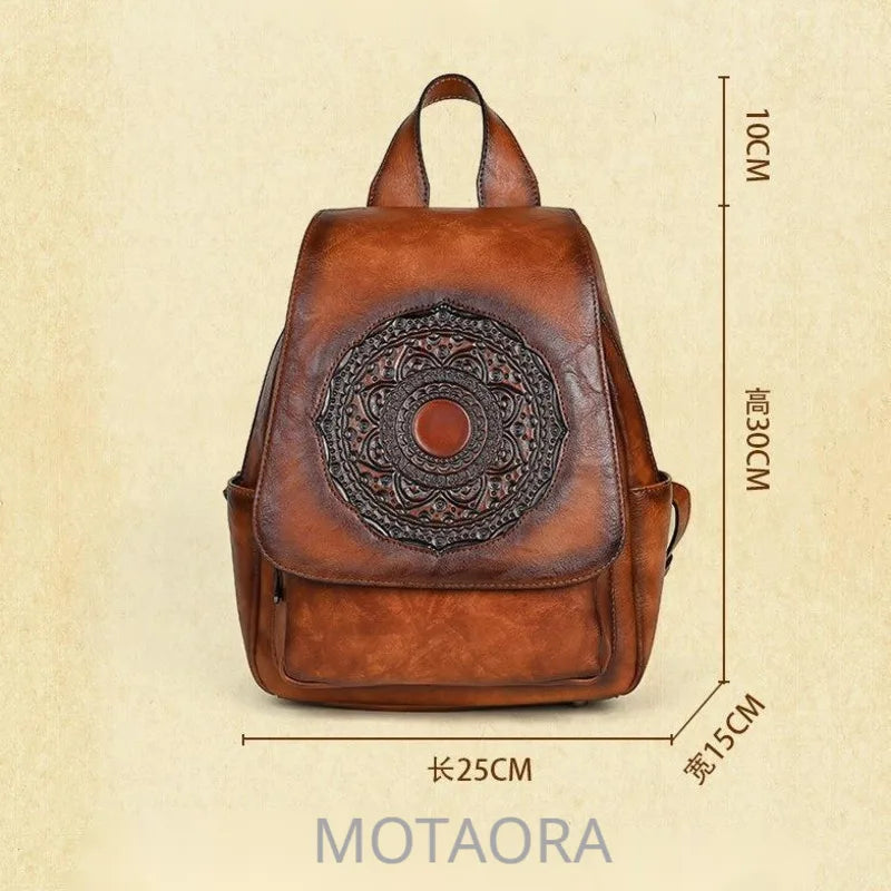 Sac à dos géométrique vintage Laura – Design élégant et de haute qualité
