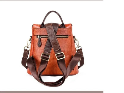 Sac à dos Matilde Vintage à motif floral – Fabriqué en cuir véritable de première qualité 