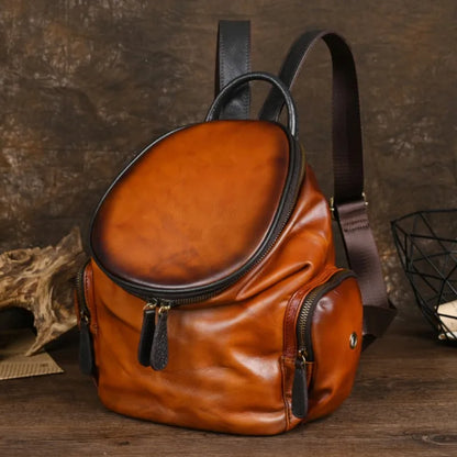Sac à dos Clara Vintage – Fabriqué en cuir véritable de première qualité