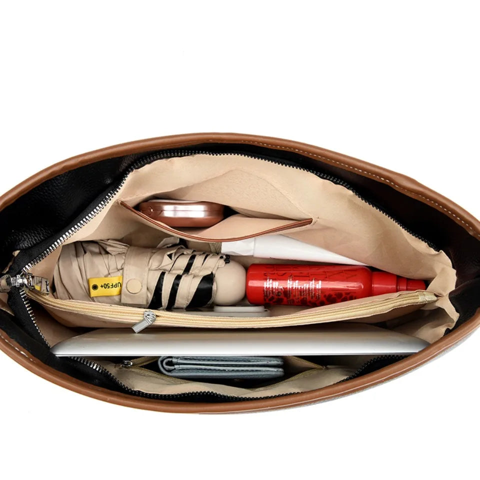 Sac seau élégant bicolore