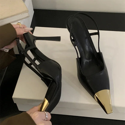 Isabella Luxe – Sapatos Slingback de Salto Alto