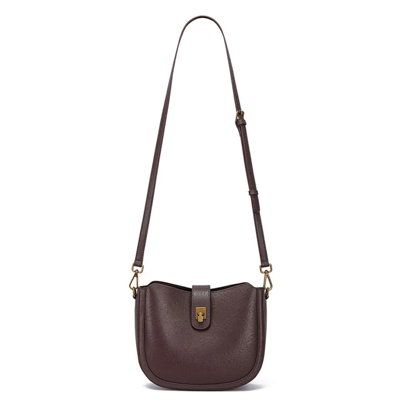 Schultertasche aus echtem weichem Premium-Leder