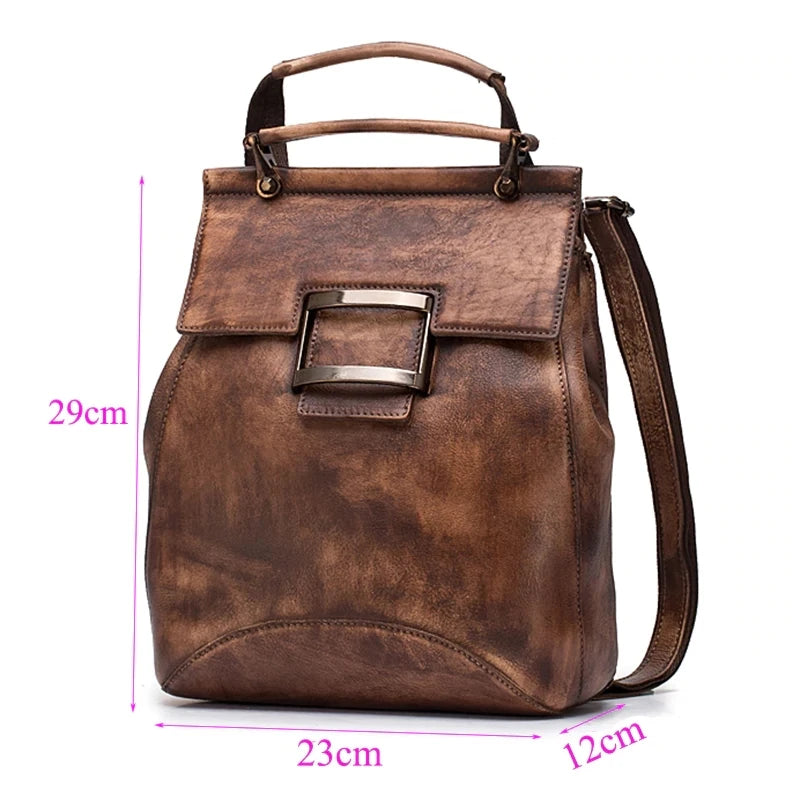 Mochila Verona Vintage – Em Couro Genuíno Premium