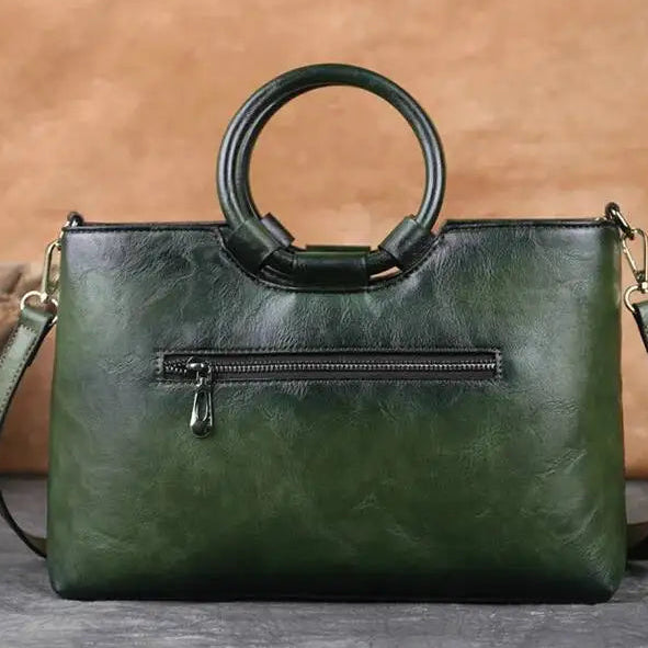 Sac vintage à motif camélia et fleurs – Finition élégante et de haute qualité