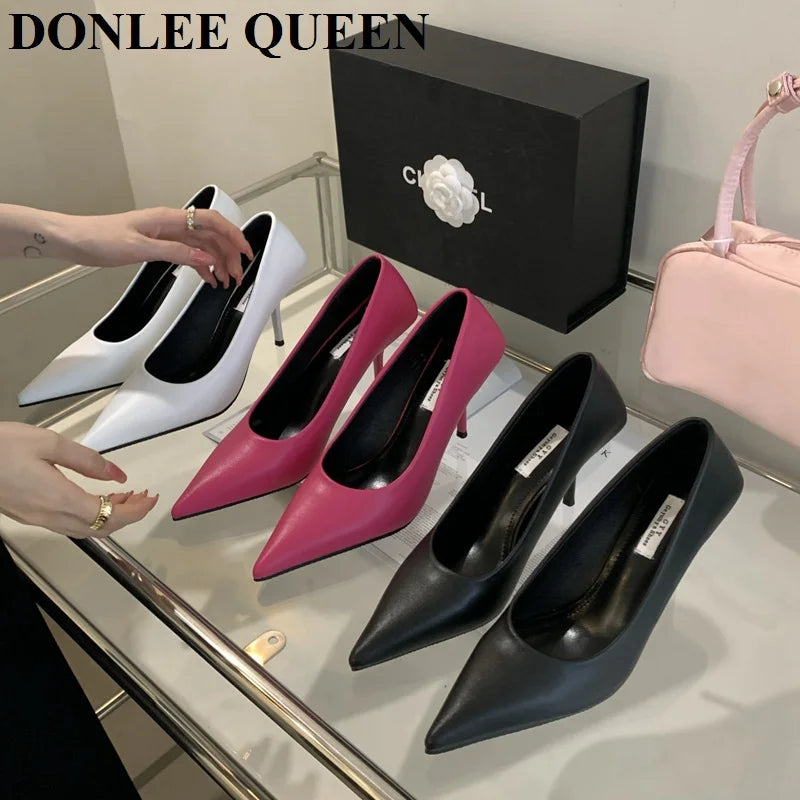 Sapatos de Salto Elegantes com Biqueira Fina – Sofisticação Intemporal