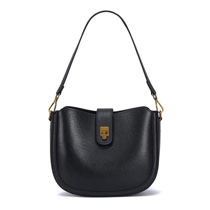 Schultertasche aus echtem weichem Premium-Leder